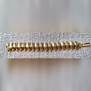 Vintage Napier Gold Tone Chain Bracelet: Textured & Smooth Links